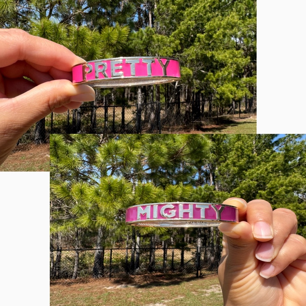 Pink & Purple  'Pretty Mighty' Double Side Bracelet